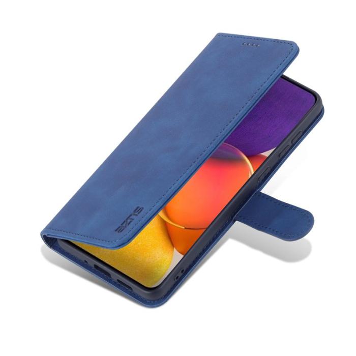 AZNS - AZNS Samsung Galaxy A73 5G Fodral KonstLäder - Blå