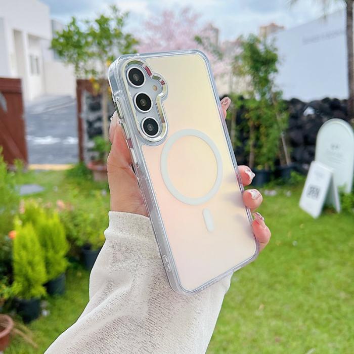 OEM - Mobilskal till Samsung Galaxy S26/S26 Pro Magnetiskt Färgskiftande TPU - Vit