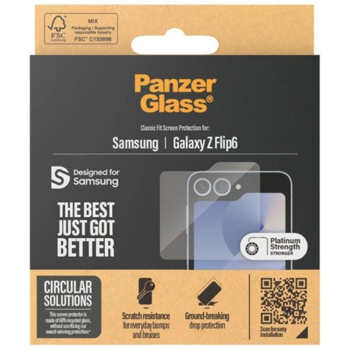 PanzerGlass - PanzerGlass Galaxy Z Flip 6 Härdat Glas Skärmskydd Classic Fit