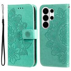 OEM - Samsung Galaxy S26 Ultra Pl&aring;nboksfodral Blomm&ouml;nster Konstl&auml;der St&auml;ll - Gr&ouml;n