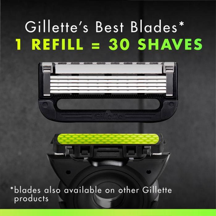 Gillette - Gillette Rakhyvel Labs + 2st rakblad, magnetiskt ställ & resefodral