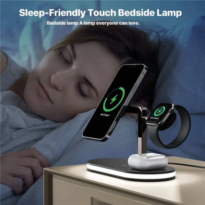 OEM - 3in1 MagSafe Trådlös Laddare iPhone, Apple Watch, Airpods