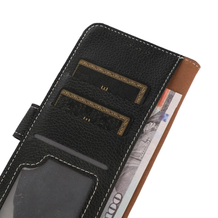 Taltech - iPhone 15 Pro Max Plånboksfodral Enkelt - Svart