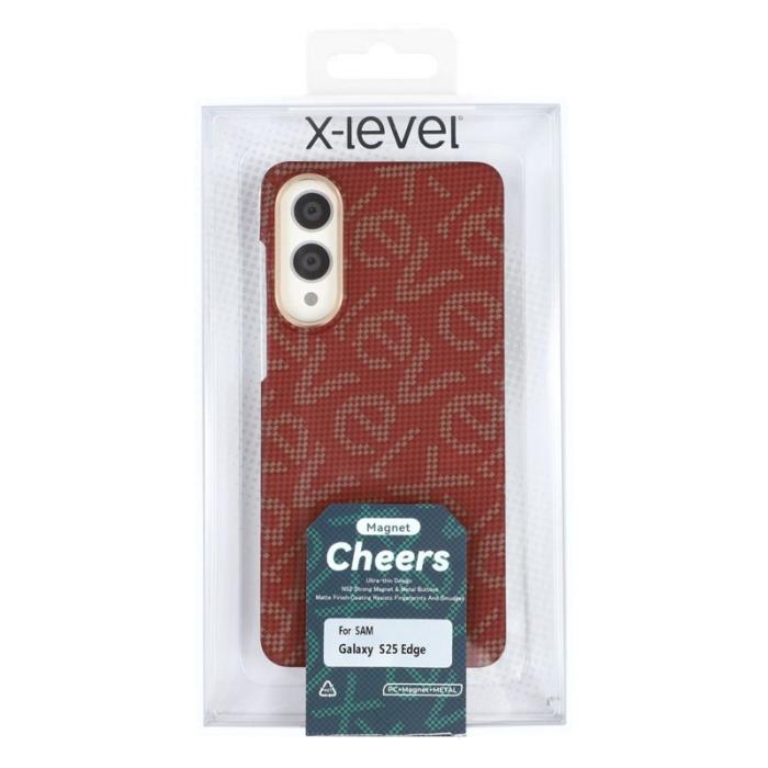 X-Level - X-LEVEL Mobilskal till Galaxy S25 Edge MagSafe PC Metall Röd