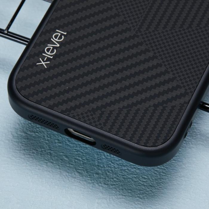 X-Level - X-LEVEL Mobilskal till iPhone 16 Pro Max Magnetisk Svart Rhombus Textur