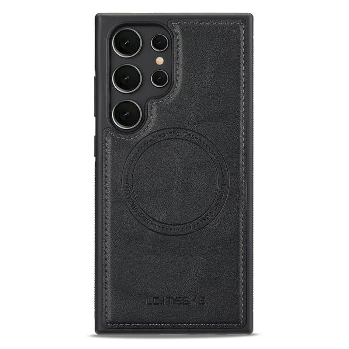 LC.imeeke - LC.IMEEKE Samsung Galaxy S25 Ultra Fodral KonstLäder - Svart
