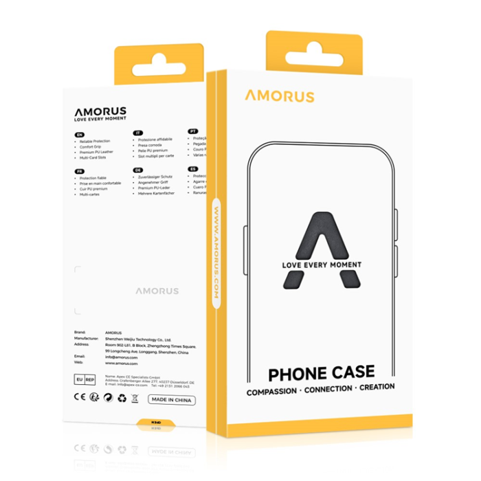 Amorus - AMORUS iPhone 17 Pro Mobilskal Shockproof TPU Rugged - Ljuslila
