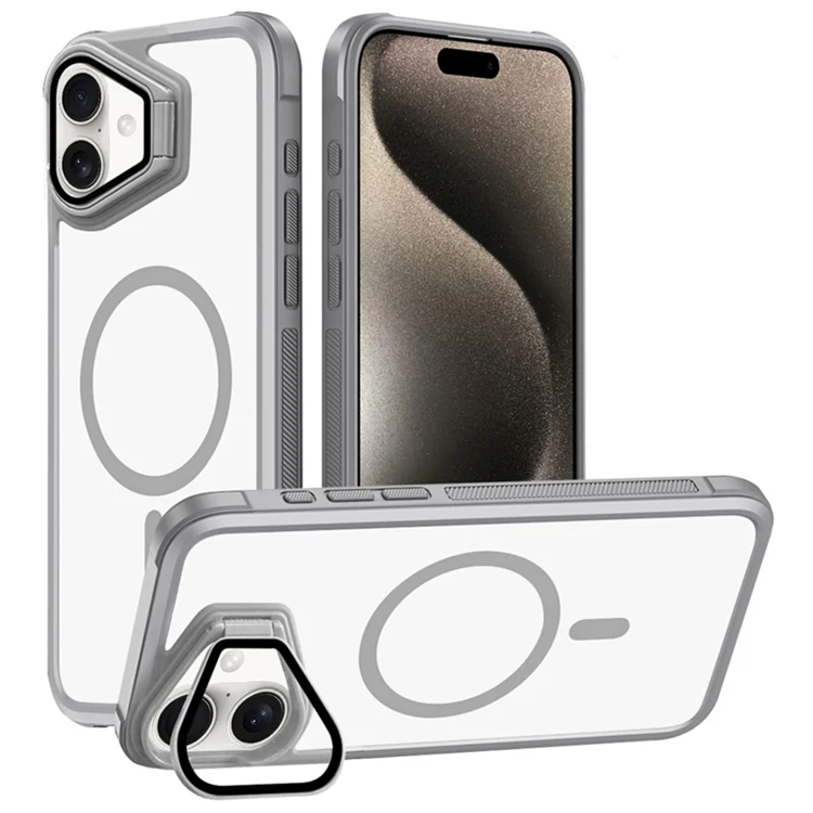 iPhone 16 Mobilskal Magsafe med Linsskyddsstöd (Grå) | 2353 | AlltMobil