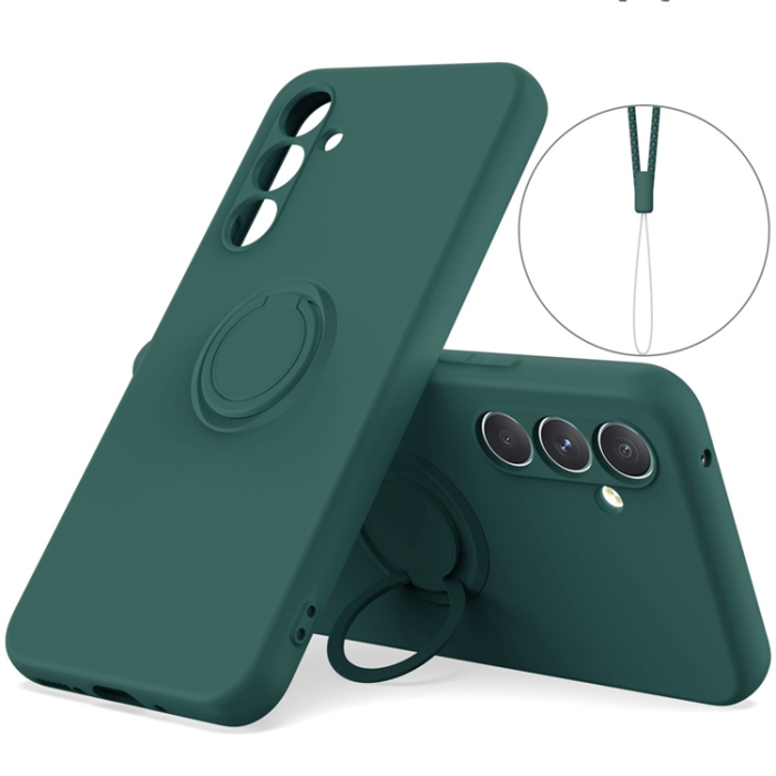A-One Brand - Galaxy A17 5G Mobilskal Med Kickstand Silikon - Grön
