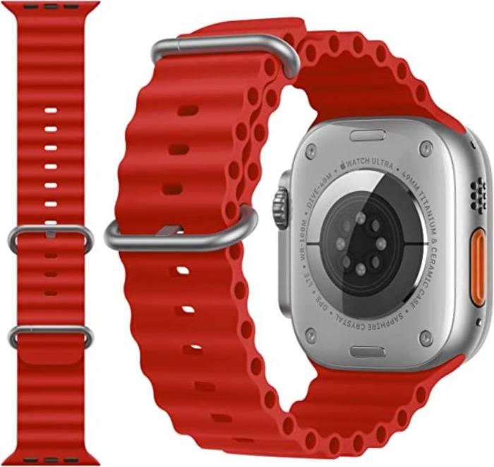 OEM - Apple Watch 4/5/6/7/8/SE Band (38/40/41mm) Ocean - Röd
