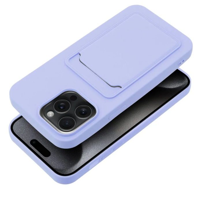 OEM - iPhone 15 Pro Max Mobilskal Korthållare - Lila