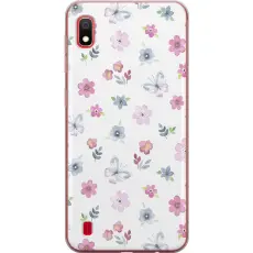 Gustaf - Mobilskal till Samsung Galaxy A10 med Blommor och fj&auml;rillar