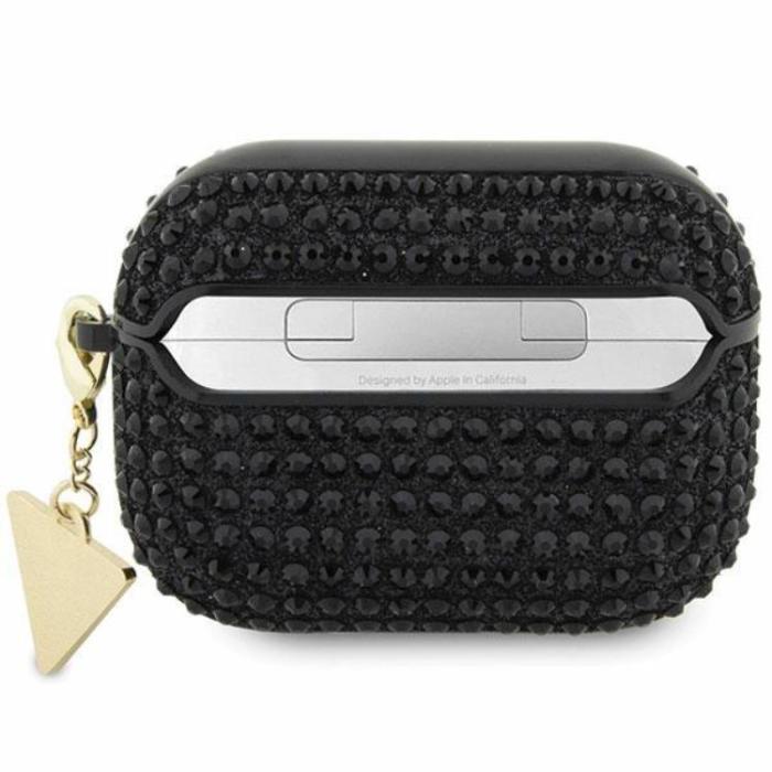 Guess - Guess AirPods Pro Skal Rhinestone Triangle Charm - Svart