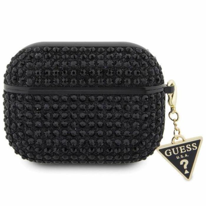 Guess - Guess AirPods Pro Skal Rhinestone Triangle Charm - Svart