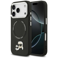 KARL LAGERFELD - Karl Lagerfeld iPhone 17 Pro Max Mobilskal MagSafe Karl Och Choupette Pins