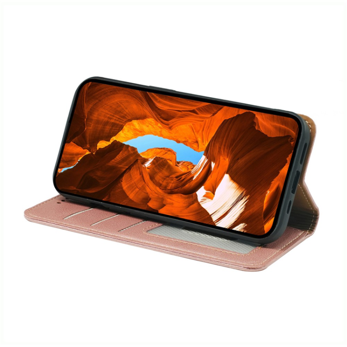 A-One Brand - OnePlus 15 Plånboksfodral RFID Blocking Closure Läder - Roséguld