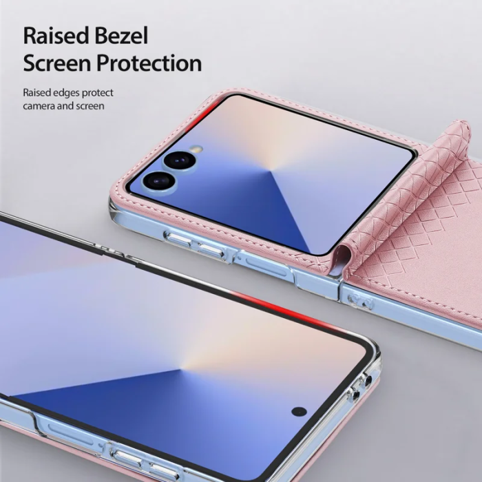 Dux Ducis - Dux Ducis Galaxy Z Flip 7 Mobilskal Läder Bril - Rosa