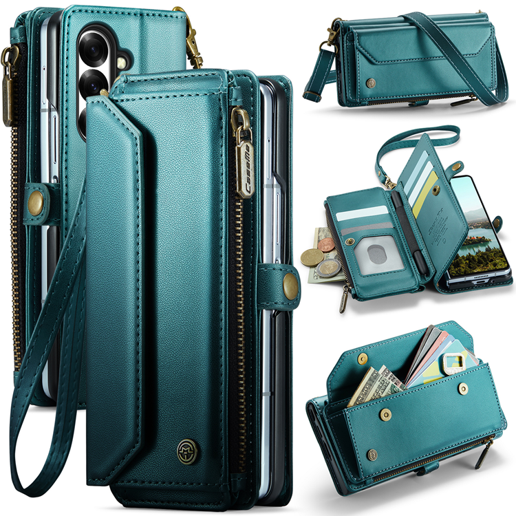 CASEME Galaxy Z Fold 7 Plånboksfodral Med Remmar - Grön | 2353 | AlltMobil