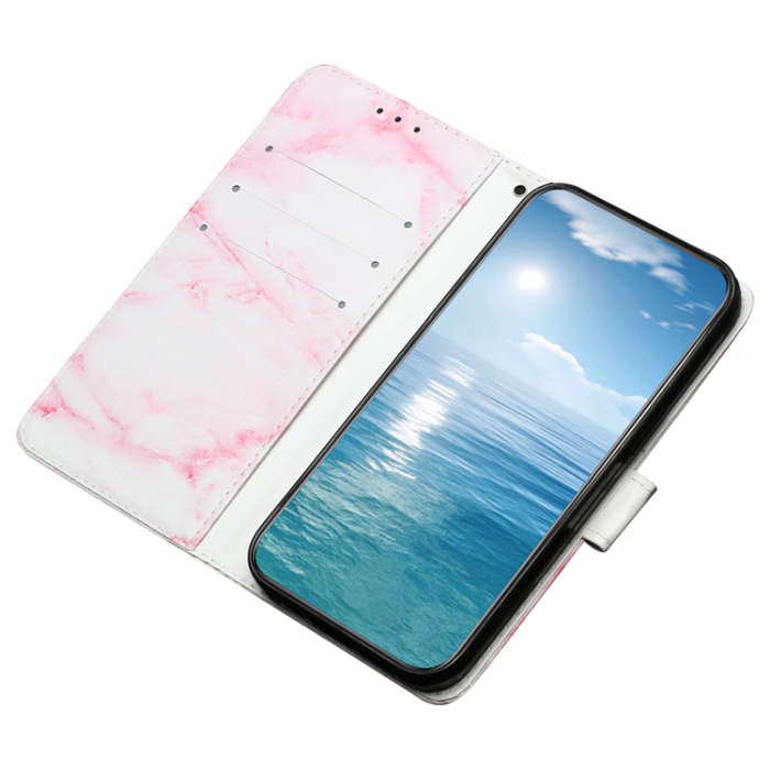 A-One Brand - Sony Xperia 1 VII Plånboksfodral Marble Painted - Rosa