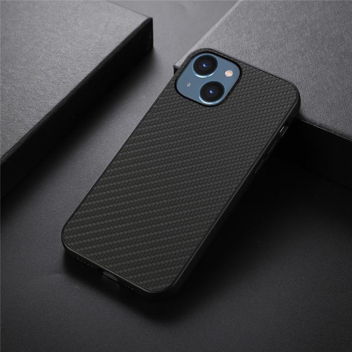 A-One Brand - iPhone 15 Plus Mobilskal Carbon Fiber - Svart