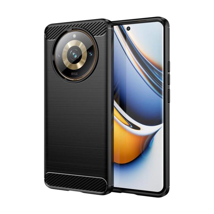 OEM - Realme 11 Pro/11 Pro Plus Mobilskal Carbon Flexible - Svart