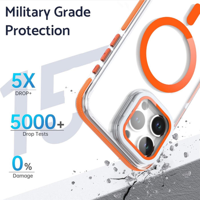 A-One Brand - iPhone 16 Pro Max Mobilskal MagSafe Acrylic Kickstand - Orange