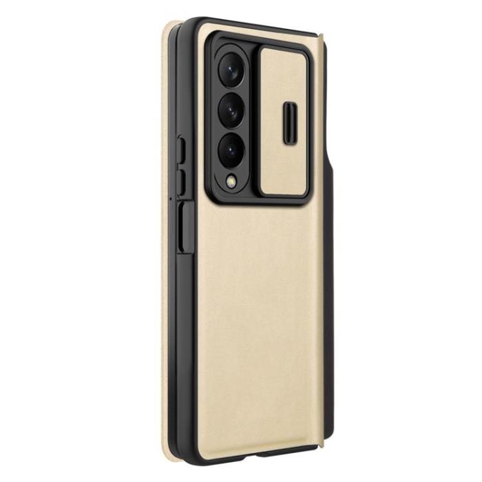 Nillkin - Nillkin Galaxy Z Fold 4 Fodral Qin Pro - Guld