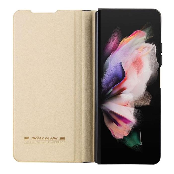 Nillkin - Nillkin Galaxy Z Fold 4 Fodral Qin Pro - Guld