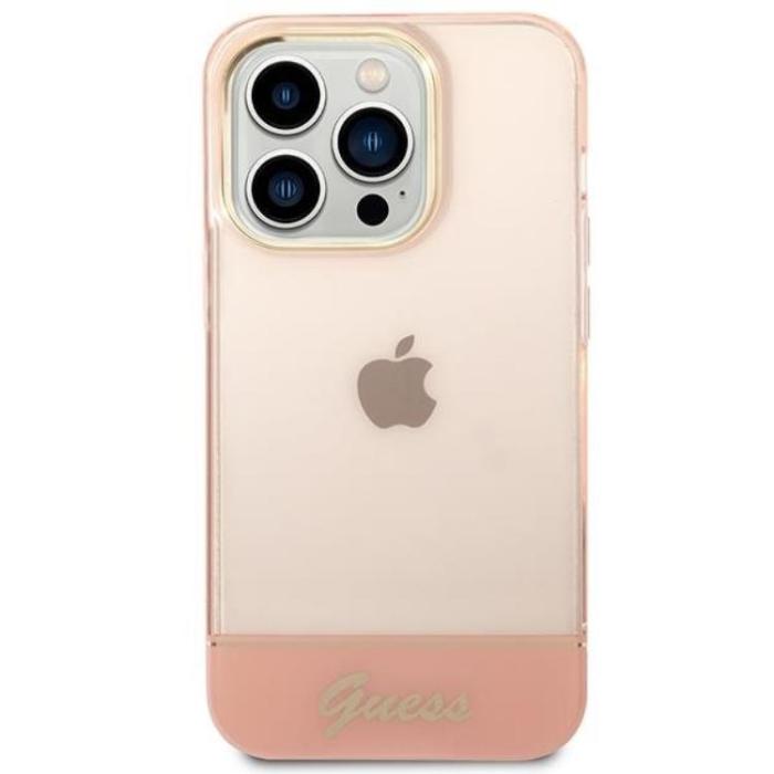 UTGATT1 - GUESS iPhone 14 Pro Max Skal Translucent - Rosa