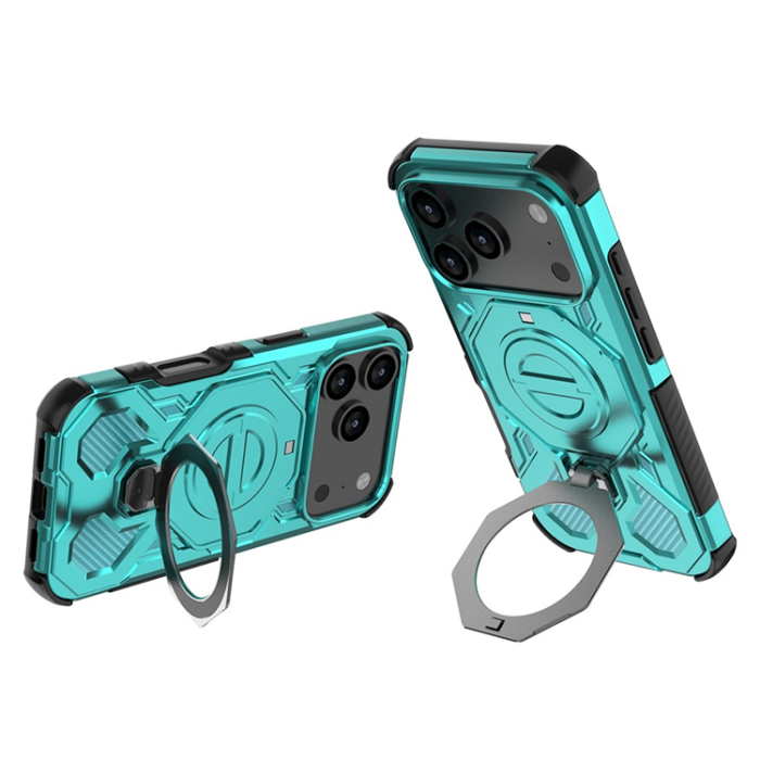 A-One Brand - iPhone 17 Pro Max Mobilskal Rotating Kickstand - Babyblå