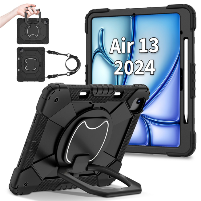 A-One Brand - iPad Air 13(2025/2024) Skal Kickstand - Svart/Svart