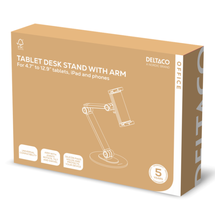 UTGATT1 - Deltaco Läsplatta Desk Stand Med Adjustable Arm