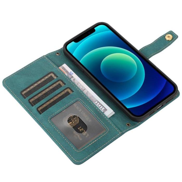 UTGATT1 - iPhone 14 Pro Max Plånboksfodral Flip - Grön