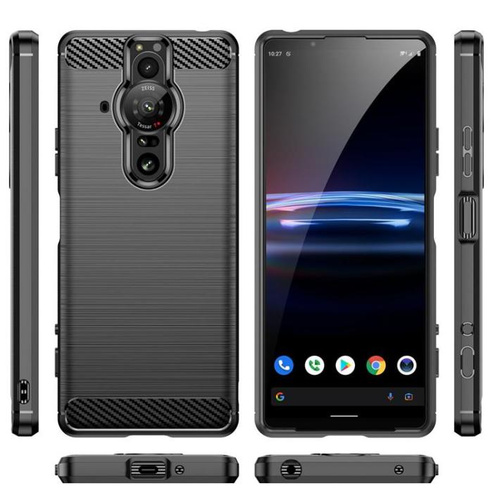 UTGATT1 - Carbon Sony Xperia Pro-I Skal Flexible - Svart
