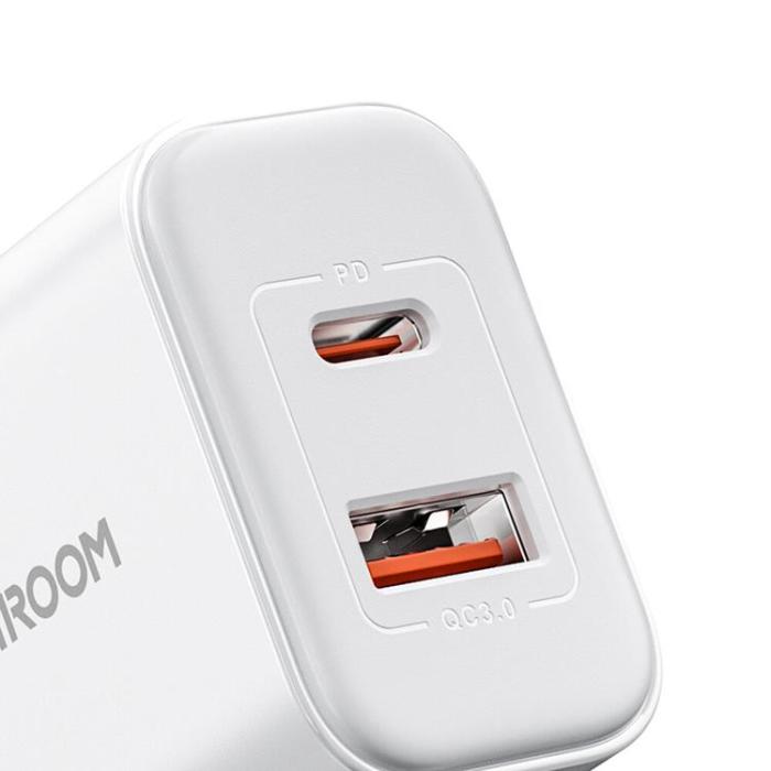 Joyroom - Joyroom EU USB-A to USB-C Väggladdare 20W USB-C Kabel - Vit