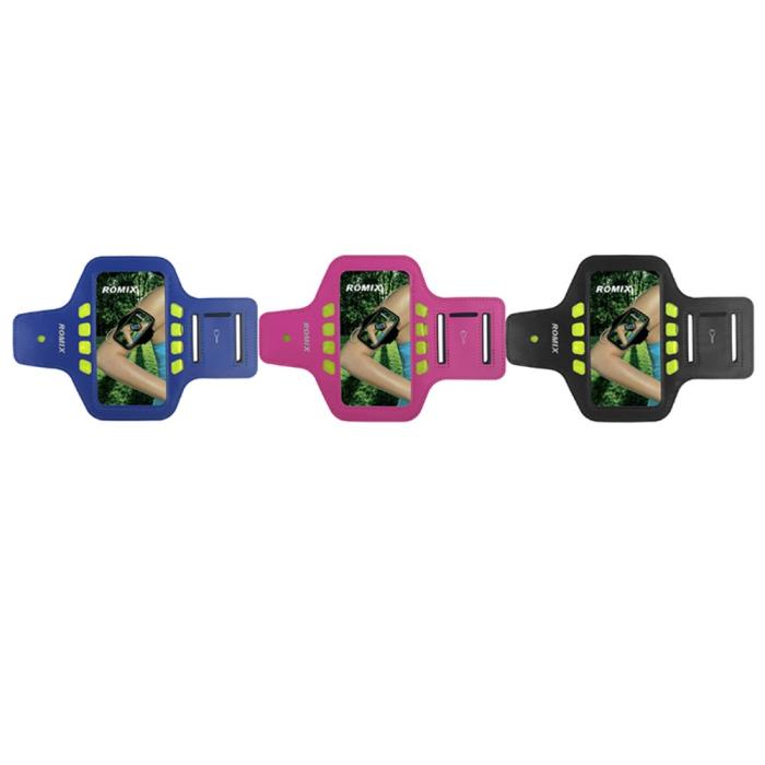 OEM - Romix Universalt Sportarmband med reflexer upp till 4.7'' - Magenta