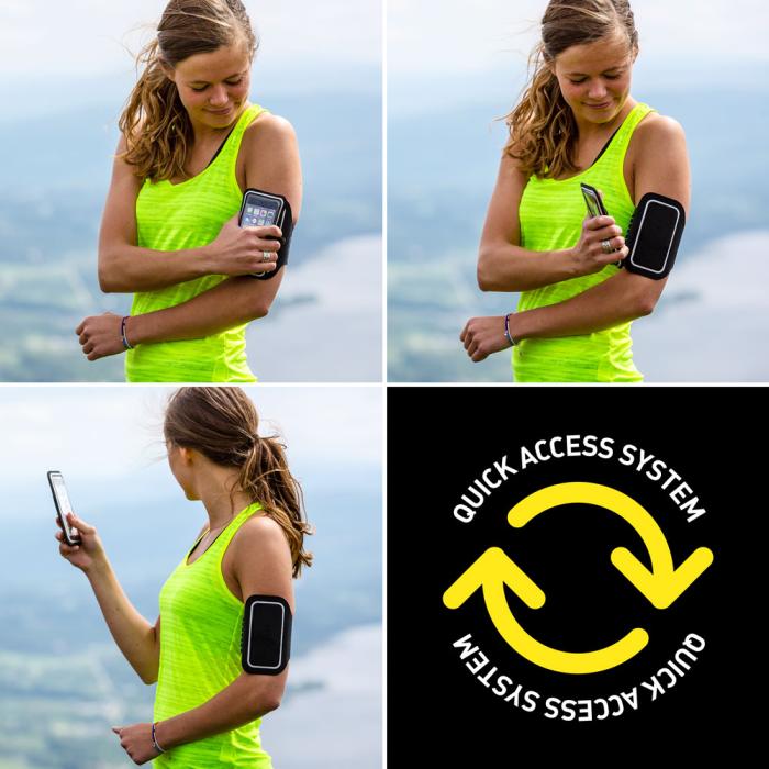 UTGATT1 - MOC Premium Sportarmband till iPhone 8/7/6, Android mm - Svart