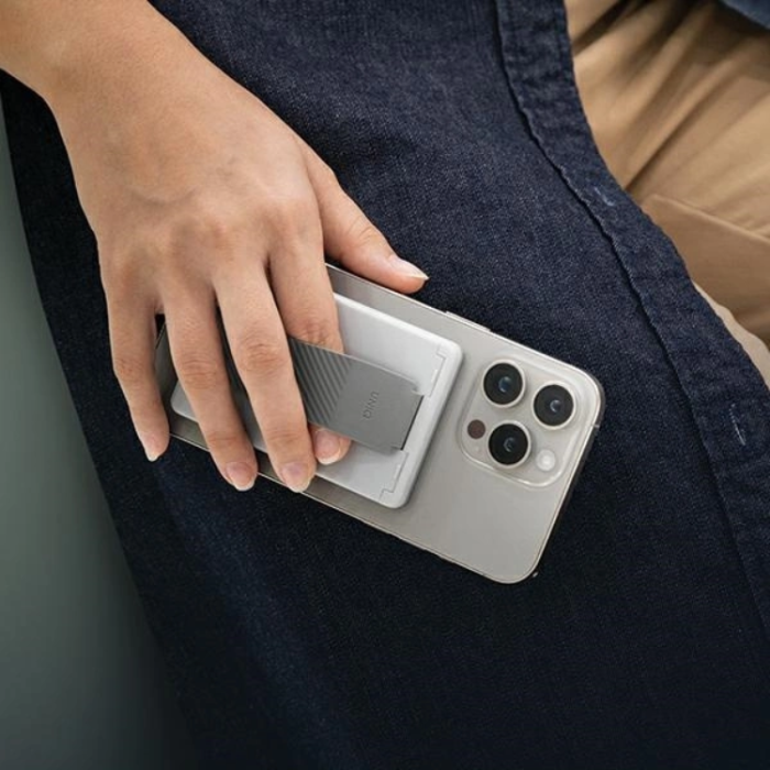 UNIQ - UNIQ Mobilgrip Heldro ID Magnet Plånbok - Grå