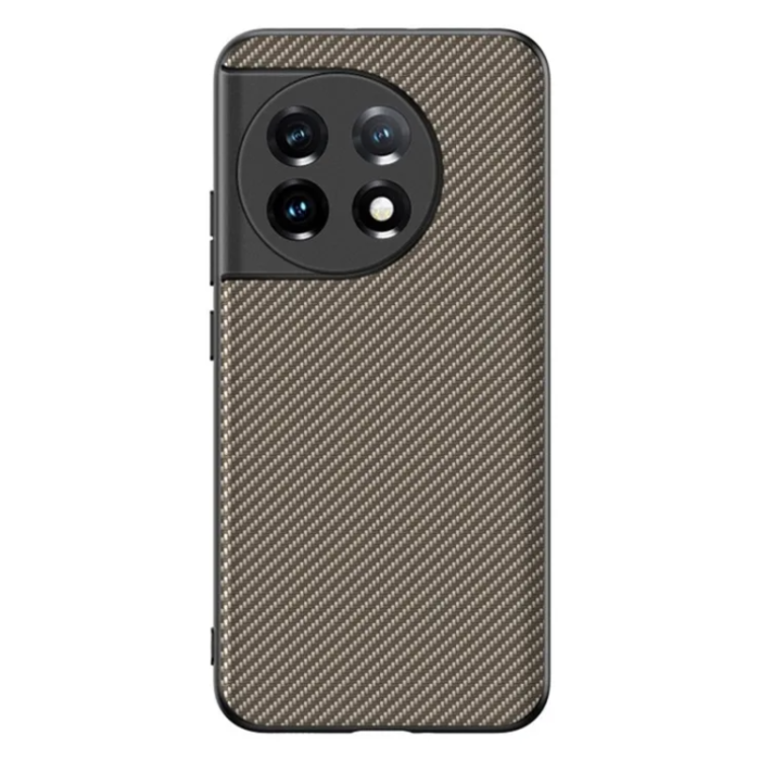 OEM - OnePlus 11 5G Mobilskal Carbon Fiber PU-Läder - Guld