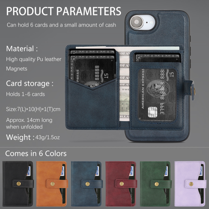 A-One Brand - iPhone 16e Mobilskal MagSafe Detachable Korthållare