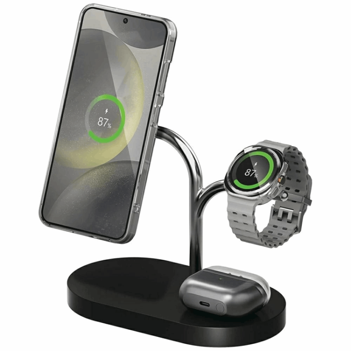 Samsung - 3-in-1 Trådlös Laddare Samsung Galaxy - Buds - Watch - Svart