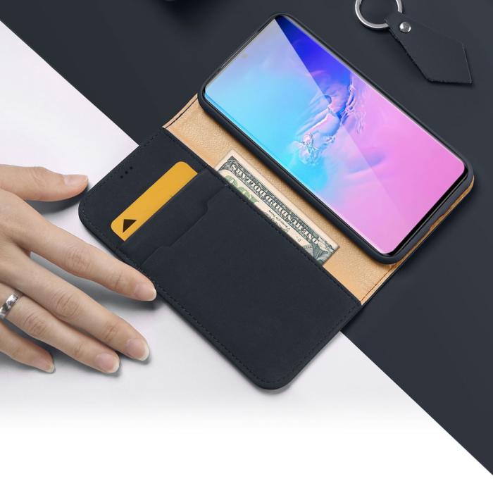 UTGATT1 - Dux Ducis Wish Series Äkta Läderfodral till Galaxy S20 Ultra - Blå