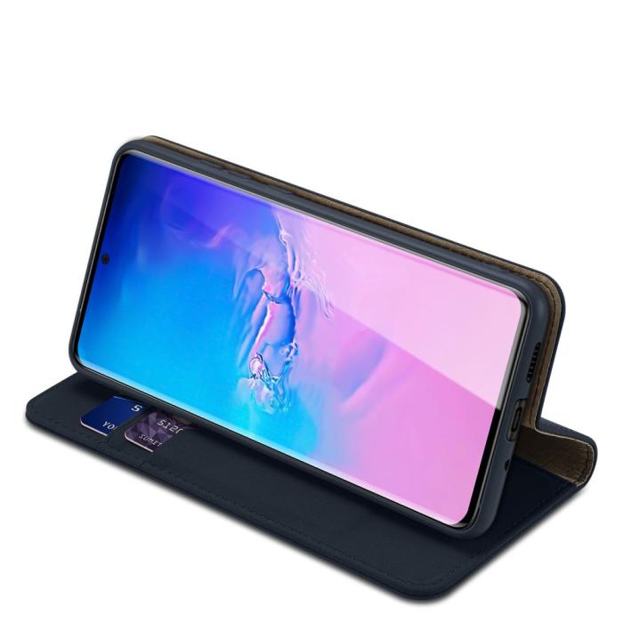 UTGATT1 - Dux Ducis Wish Series Äkta Läderfodral till Galaxy S20 Ultra - Blå