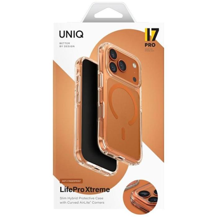 UNIQ - UNIQ iPhone 17 Pro Mobilskal MagSafe Lifepro Xtreme - Orange
