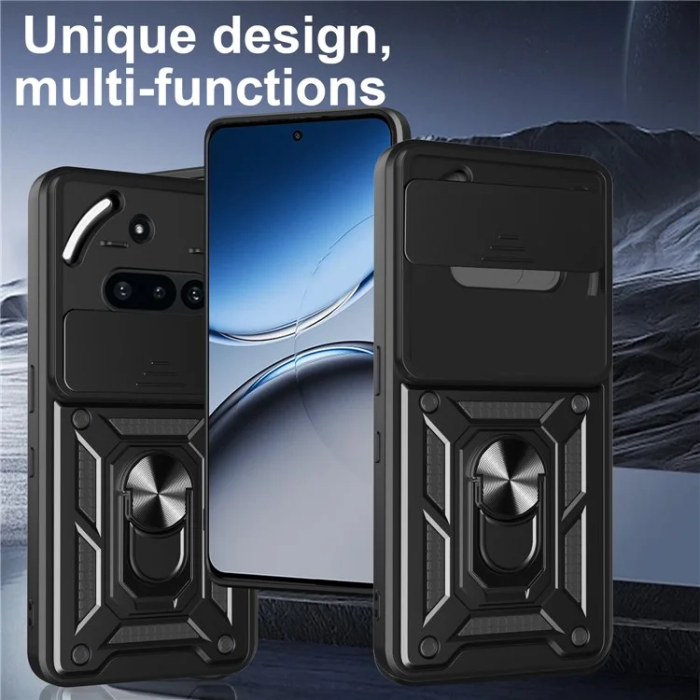 A-One Brand - Nothing Phone (3a) Mobilskal Slide Kamera Kickstand - Grå