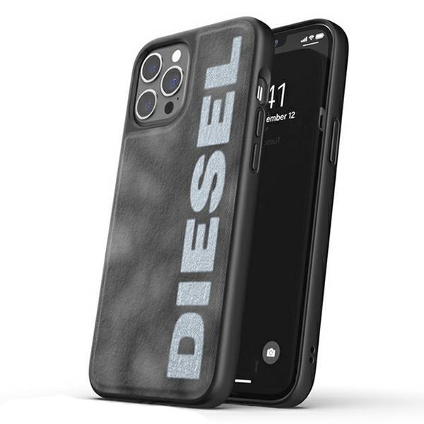 Diesel Mobilskal till iPhone 12/12 Pro MagSafe Moulded Denim - Grå/Vit
