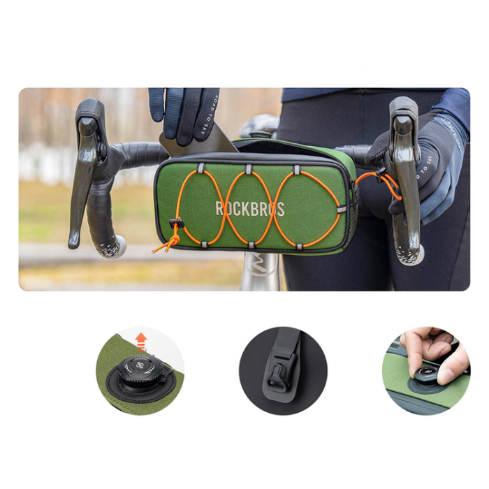 Rockbros - Rockbros Vattentät Cykelväska för Styren 1.9L ROAD TO SKY TL001 - Grön