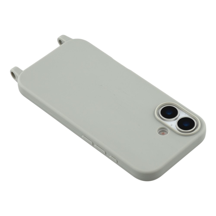 A-One Brand - iPhone 17 Mobilskal TPU med Hål för Rem - Grå
