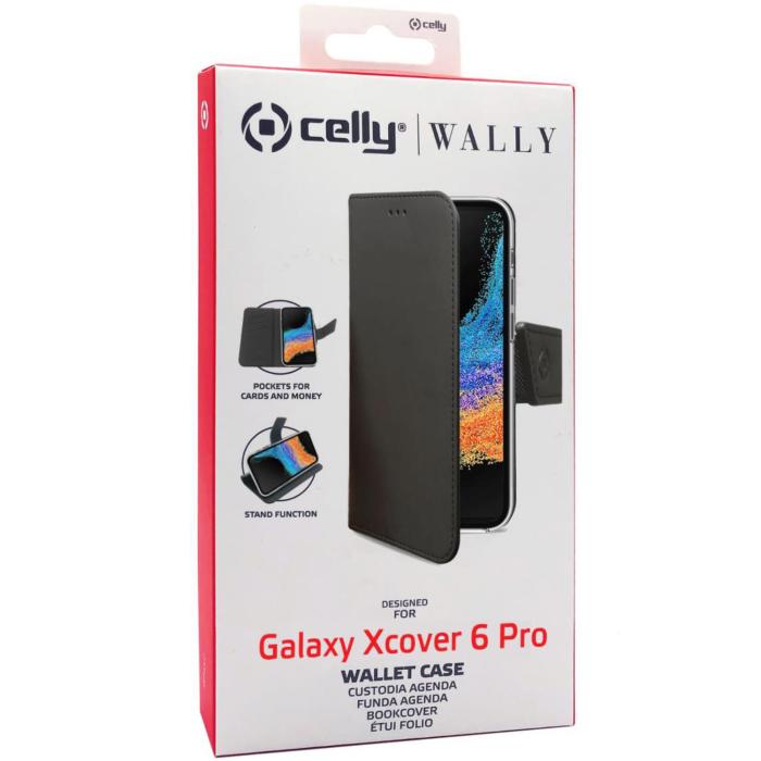 Celly - CELLY Galaxy Xcover6 Pro Plånboksfodral - Svart