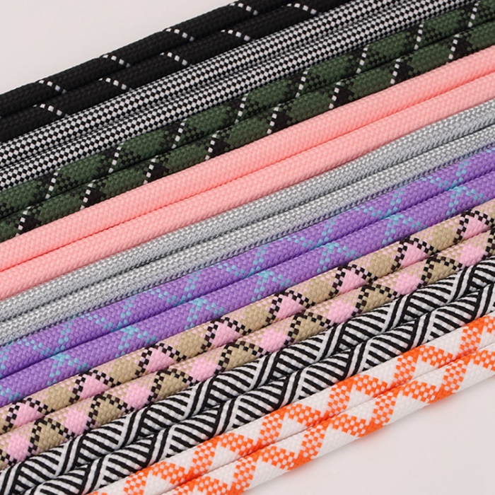 A-One Brand - Crossbody Mobilrem Lanyard Justerbar 7mm Grids - Svart/Vit